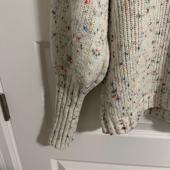 SHEIN Cream Colourful Popcorn Knit Drop Shoulder Sweater Size 8/10 Women’s - Picture 5 of 11